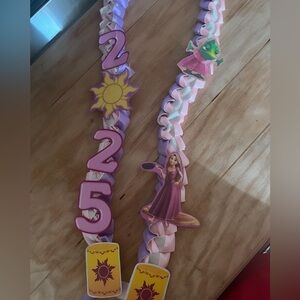 Pink and Purple Disney Themed Ribbon Lei